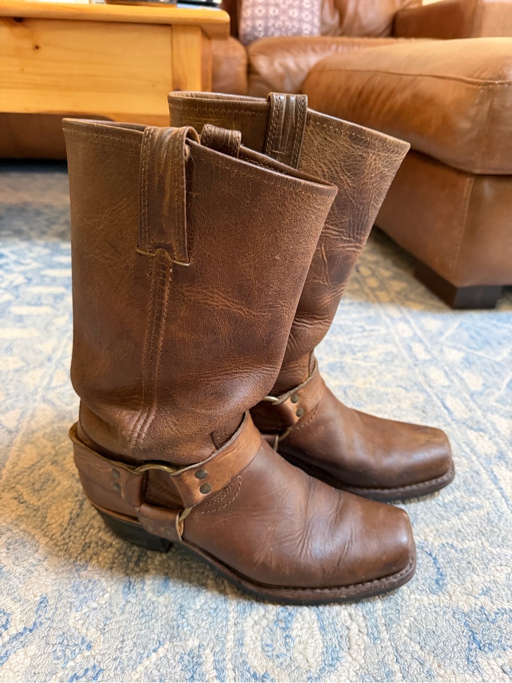Frye Harness 12R Women’s Brown Leather Boots (size 8 women’s)